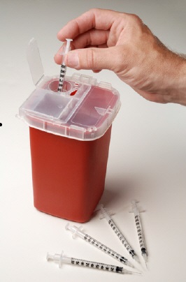 Image of home sharps container