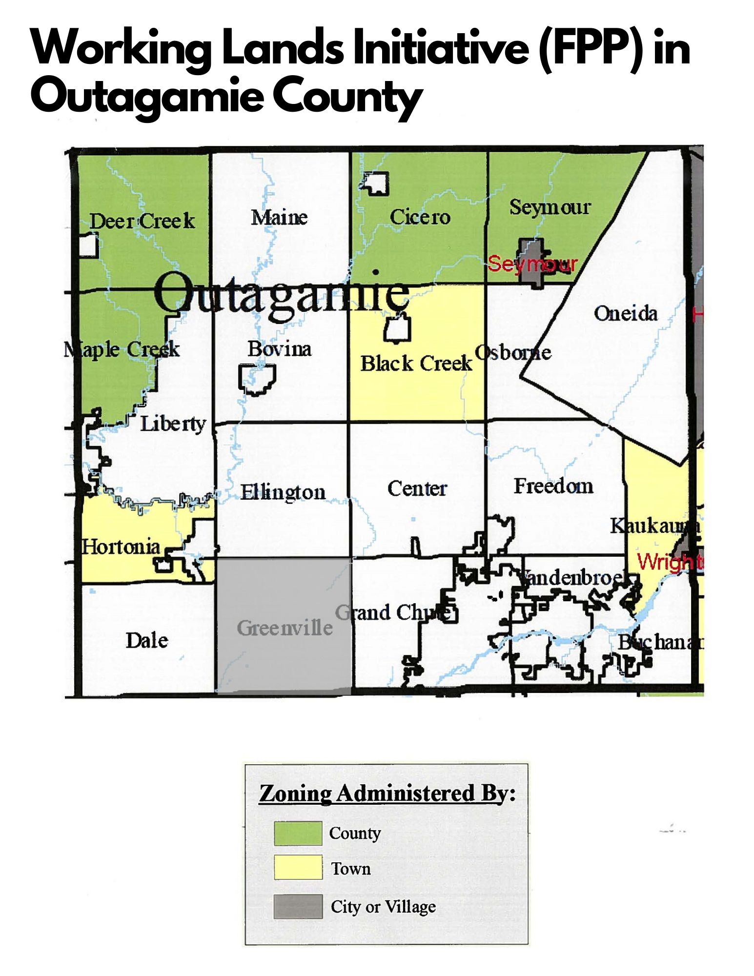 Working Lands Initiative map