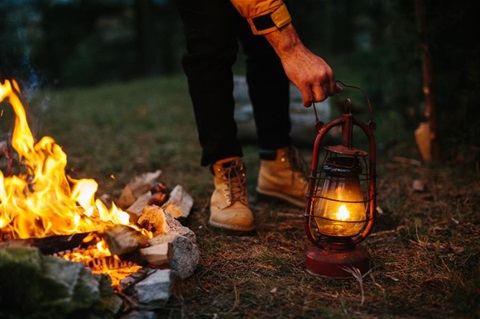 Candlelight in the woods