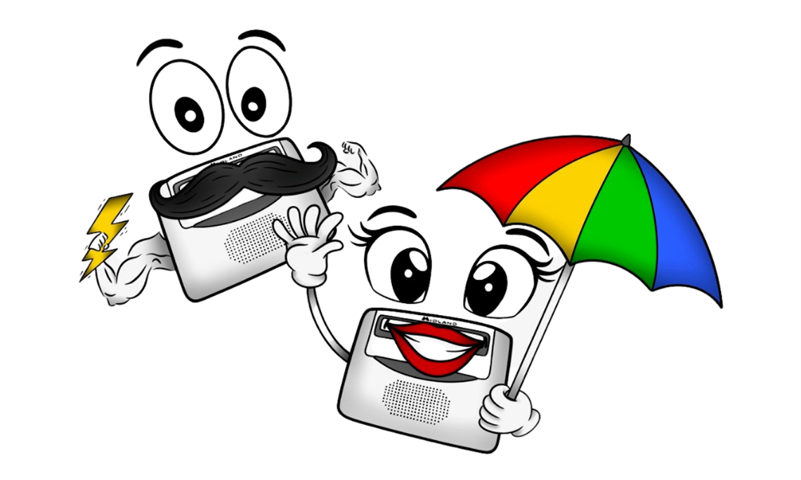 EM Mascots Wayne and Wanda