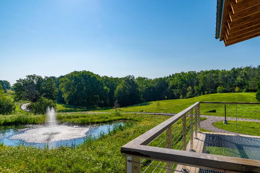 Pond view at the Hillside