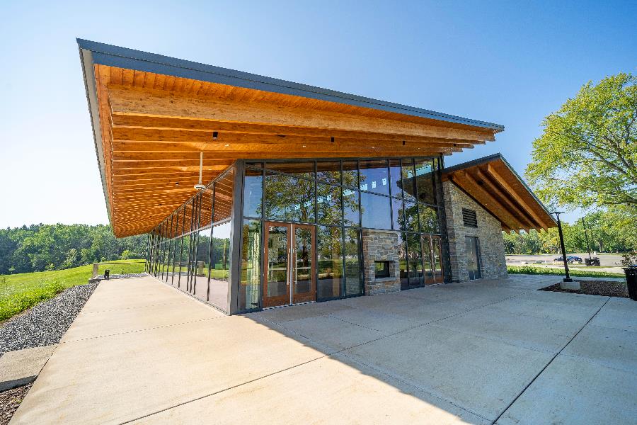 Glass siding view of the Hillside