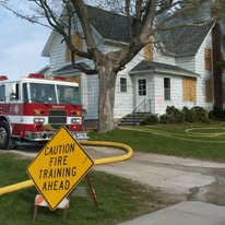 CERT participating with Fire Department Training